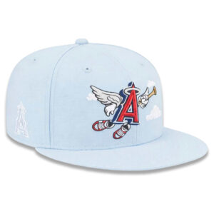 Angels Winged A Cartoon Soft Blue Snapback Hat (2)