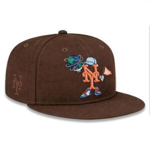 Mets Orbit Mascot Walnut Snapback Hat (2)