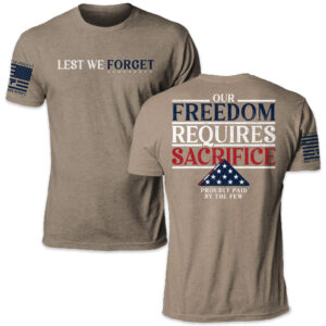 Lest We Forget Our Freedom Requires Sacrifice Shirt (3)