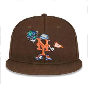 Mets Orbit Mascot Walnut Snapback Hat (3)