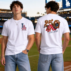 America 250 Years 1776 2026 Dodgers Shirt