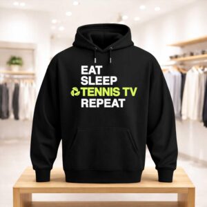 Jon Favreau Eat Sleep Tennis TV Repeat Shirt (3)