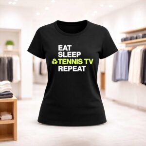 Jon Favreau Eat Sleep Tennis TV Repeat Shirt (2)