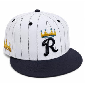 2026 Giveaway White Pinstripe Crown R Baseball Royals Hat (3)