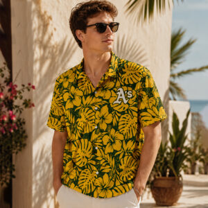 2026 Giveaway Athletics Father’s Day Hawaiian Shirt (2)