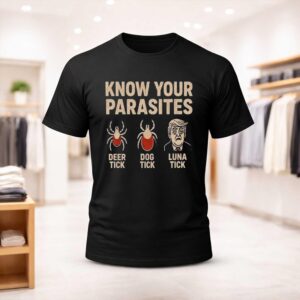 Robert De Niro Know Your Parasites Deer Tick Dog Tick Luna Tick Anti Trump Shirt