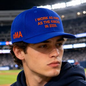 I Work As Hard As The Knicks In 2026 Yankees Hat (2)