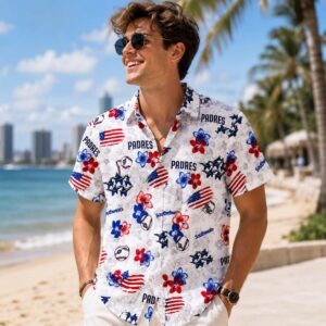 2026 Padres Patriotic Hawaiian Shirt Giveaway (2)