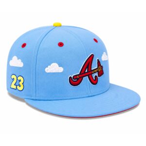 Braves Number 23 Light Blue Clouds Hat (2)