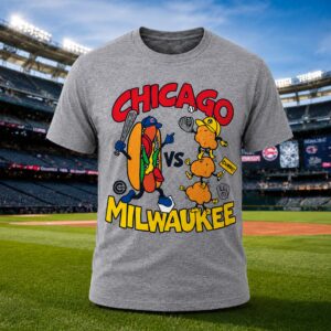 Chicago x Milwaukee Rivalry Carton Tee Hot Dog Shirt (3)