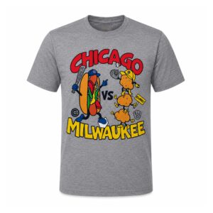 Chicago x Milwaukee Rivalry Carton Tee Hot Dog Shirt
