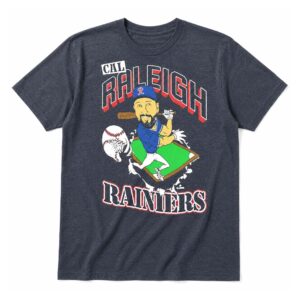 Cal Raleigh Rainiers Catcher Player Caricature Shirt