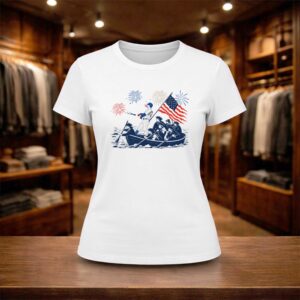 American Flag Baseball Crossing the Delaware July 4th Shirt (2)
