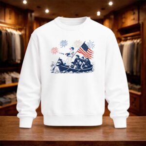 American Flag Baseball Crossing the Delaware July 4th Shirt (4)