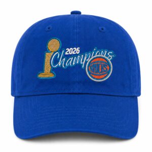 Knicks Blue Finals World Champion 2026 Hat (2)