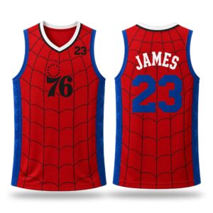 Lebron James Philadelphia 76ers Spider Man New Day Number 23 Jersey