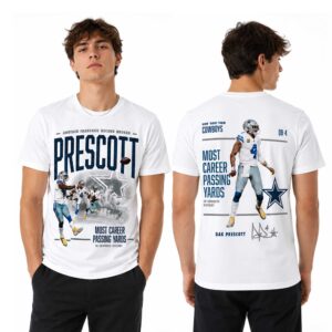 Dak Prescott Most 34183 Career Passing Yards In Cowboys History Shirt (1)