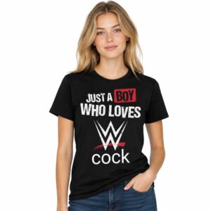 Just A Boy Who Loves WWE Cock Shirt (3)