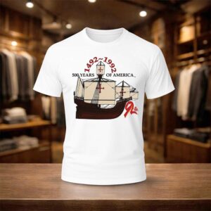 Shia LaBeouf Christopher Columbus 1492 1992 500 Years of America Ship Shirt