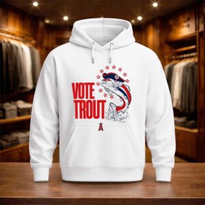 Mike Trout Wearing Angels Vote Trout Fish Shirt (3)