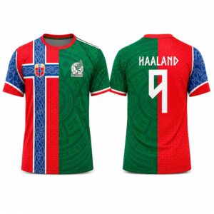 Erling Haaland Norway Mexico 2026 World Cup Soccer Split Jersey