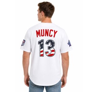 Dodgers Max Muncy American Flag Baseball Jersey (3)