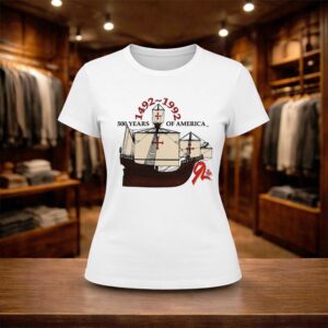 Shia LaBeouf Christopher Columbus 1492 1992 500 Years of America Ship Shirt (2)