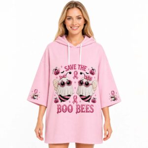 Save The Boo Bees Halloween Short Sleeve Hoodie (2)