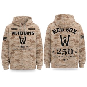 2026 Red Sox Veterans Day 250 Years Of Freedom Hoodie