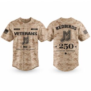 2026 Redbirds Veterans Day 250 Years Of Freedom Jersey