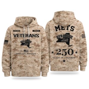 2026 Mets Veterans Day 250 Years Of Freedom Hoodie