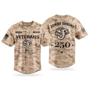 2026 Jumbo Shrimp Veterans Day 250 Years Of Freedom Jersey