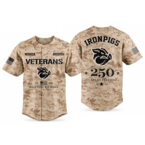 2026 IronPigs Veterans Day 250 Years Of Freedom Jersey