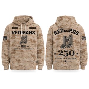 2026 Redbirds Veterans Day 250 Years Of Freedom Hoodie