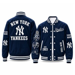 2026 Personalized Yankees Champions World Series Plucked Baseball Jacket