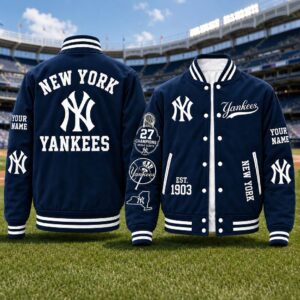 2026 Personalized Yankees Champions World Series Plucked Baseball Jacket (2)