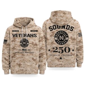 2026 Sounds Veterans Day 250 Years Of Freedom Hoodie