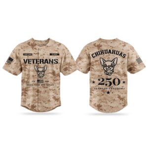 2026 Chihuahuas Veterans Day 250 Years Of Freedom Jersey