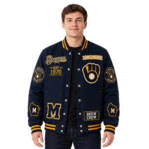 2026 Personalized Brewers Champions World Series Plucked Baseball Jacket (2)