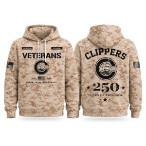 2026 Clippers Veterans Day 250 Years Of Freedom Hoodie