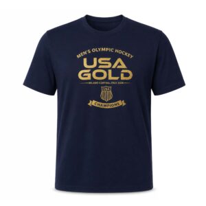 USA Gold Men’s Olympic Hockey Gold TeamChampions 2026 Shirt (2)
