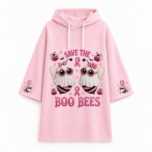 Save The Boo Bees Halloween Short Sleeve Hoodie