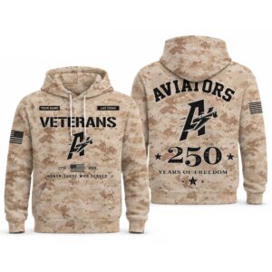 2026 Aviators Veterans Day 250 Years Of Freedom Hoodie