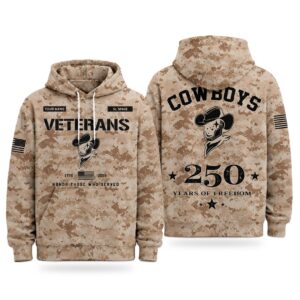 2026 Cowboys Veterans Day 250 Years Of Freedom Hoodie