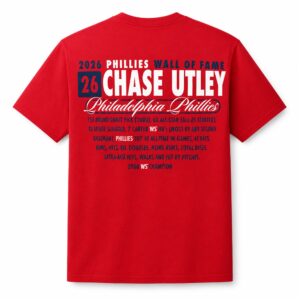 2026 Phillies Wall of Fame 26 Chase Utley Shirt