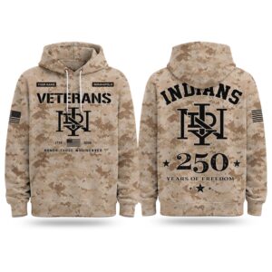 2026 Indians Veterans Day 250 Years Of Freedom Hoodie
