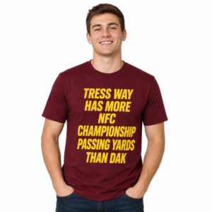 Tress Way Has More Championship Passing Yards Than Dak Shirt (2)
