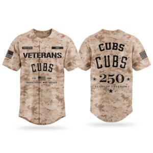 2026 Cubs Veterans Day 250 Years Of Freedom Jersey