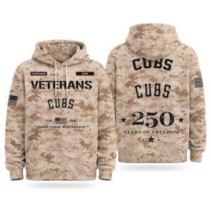 2026 Cubs Veterans Day 250 Years Of Freedom Hoodie