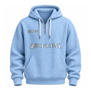 Eagles EST 1993 Printed Quarter Zip Waffle Hoodie